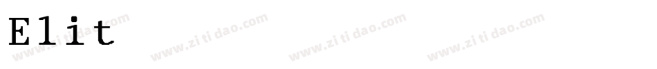 Elite Bold Italic字体转换